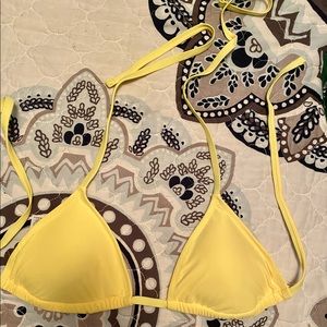 Aerie Yellow Triangle Bikini Top